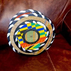 Round kente African bag